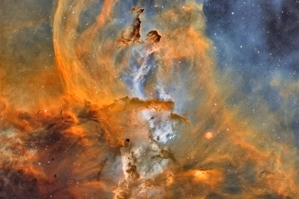 NGC 3576: The Statue of Liberty Nebula